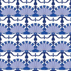 Vector Turkish Floral Stripes Seamless Pattern