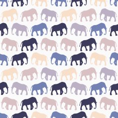 Animal seamless vector pattern of elephant N18