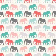 Animal seamless vector pattern of elephant N19