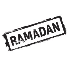 Black vector grunge stamp RAMADAN