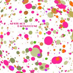 Abstract colorful frame of circles N11