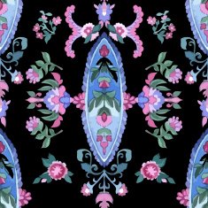 Beautiful Watercolor paisley seamless pattern N5