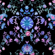 Beautiful Watercolor paisley seamless pattern N7