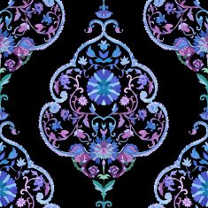 Beautiful Watercolor paisley seamless pattern N10