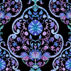 Beautiful Watercolor paisley seamless pattern N11