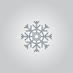 Snowflake flat icon Vector illustration EPS