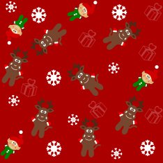 pattern for wrapping paper and filled with leprechaun deer