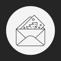 Christmas card line icon N3