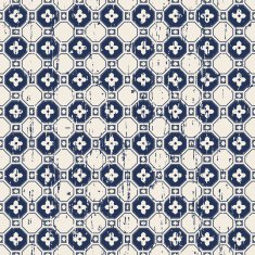 Seamless vintage polygon flower pattern worn out background
