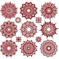 Set of Round Ornament Patterns