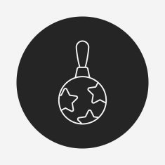 Christmas hanging line icon N9