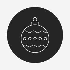 Christmas hanging line icon N13