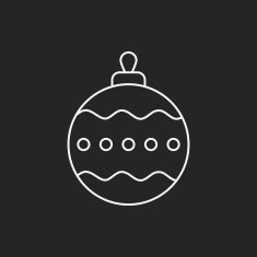 Christmas hanging line icon N14