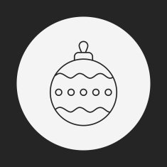 Christmas hanging line icon N15