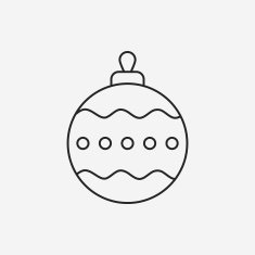 Christmas hanging line icon N16