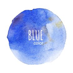 Vector round watercolor stain