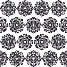 floral patten black and white seamless