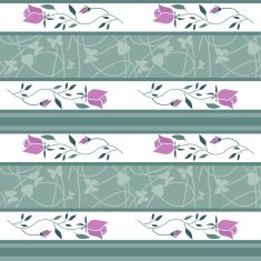 Seamless retro roses flowers pattern striped background N3