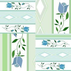 Patchwork floral pattern background with decorative elements