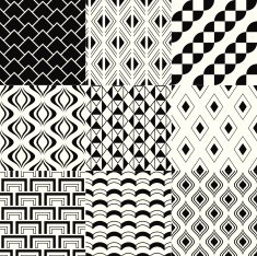 seamless black and white geometric pattern N2