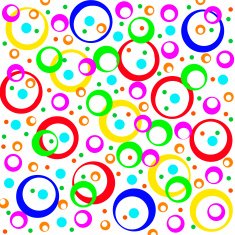 Colored circles and rings abstract background