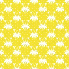 Seamless cartoon flowers pattern polka dot background