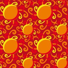 Seamless pattern Decorative sun N2