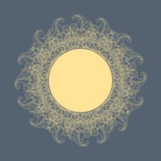 Vector round ornament (sun)