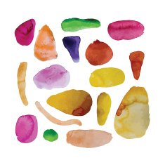 Watercolor splashes set for your design