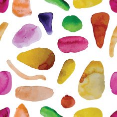 Watercolor splashes seamless pattern for your design N2