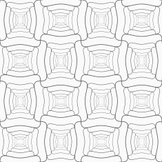 Slim gray offset rounded triangles