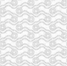 Gray circles with wavy lines in grid