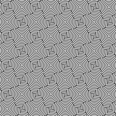 Alternating black and white wavy circle striped each squares