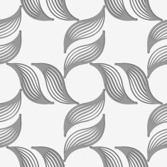 Perforated striped leafy shapes forming cross