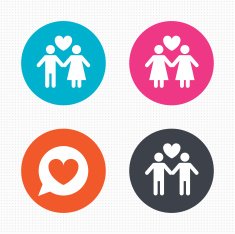 Couple love icon Lesbian and Gay lovers signs N8