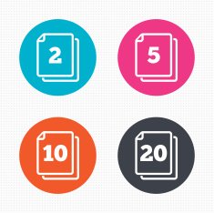In pack sheets icons Quantity per package N4