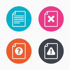 File attention icons Exclamation signs N3