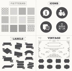 Information sign and group Communication icons N13