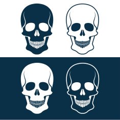 set of skulls vector design template N8