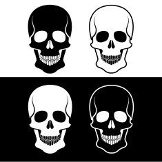 set of skulls vector design template N10
