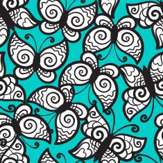 seamless background with butterflies N12