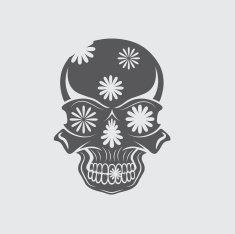 Day of The Dead Skull dia de los muertos N4
