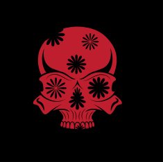 Day of The Dead Skull dia de los muertos N5