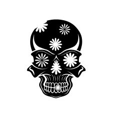 Day of The Dead Skull dia de los muertos N6