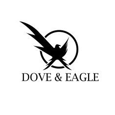 dove and eagle negative space concept vector design template N2