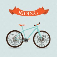 Retro Bicycle Background Vector Illustrator N4