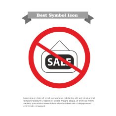 No sale door sign icon