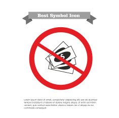 No banknotes icon