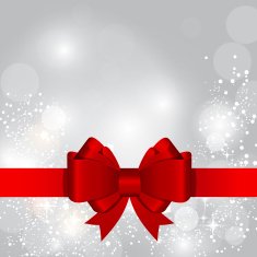 Abstract Glossy Star Background with Bow and Ribbon Vector Illus N9