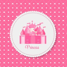 Princess Background with Castle Vector Illustration N6